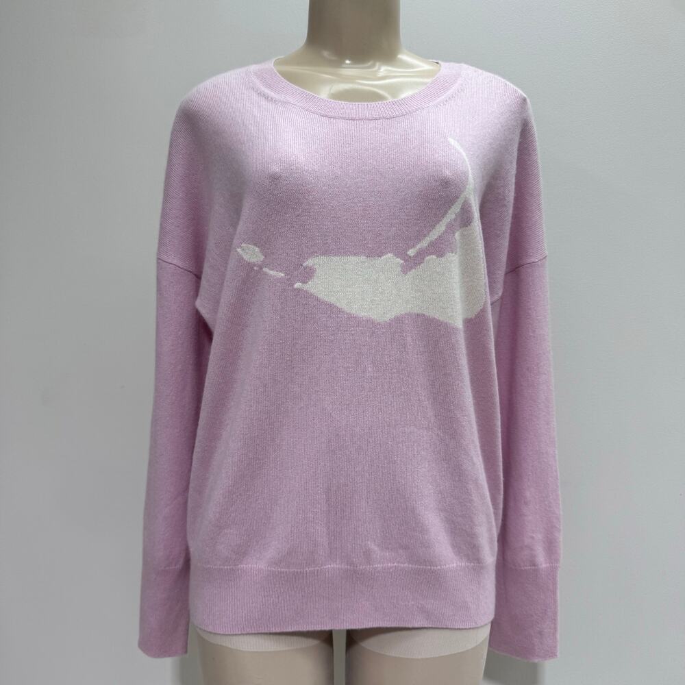 NWT Vineyard Vines Pink Cashmere Sweater Soft sz M Luxury Preppy Old Money